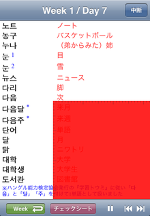 リズム単語（チャンツ）